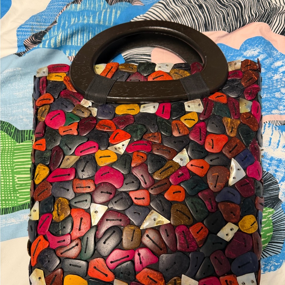 Othr Multicolor Mosaic Tote with Dark Handle